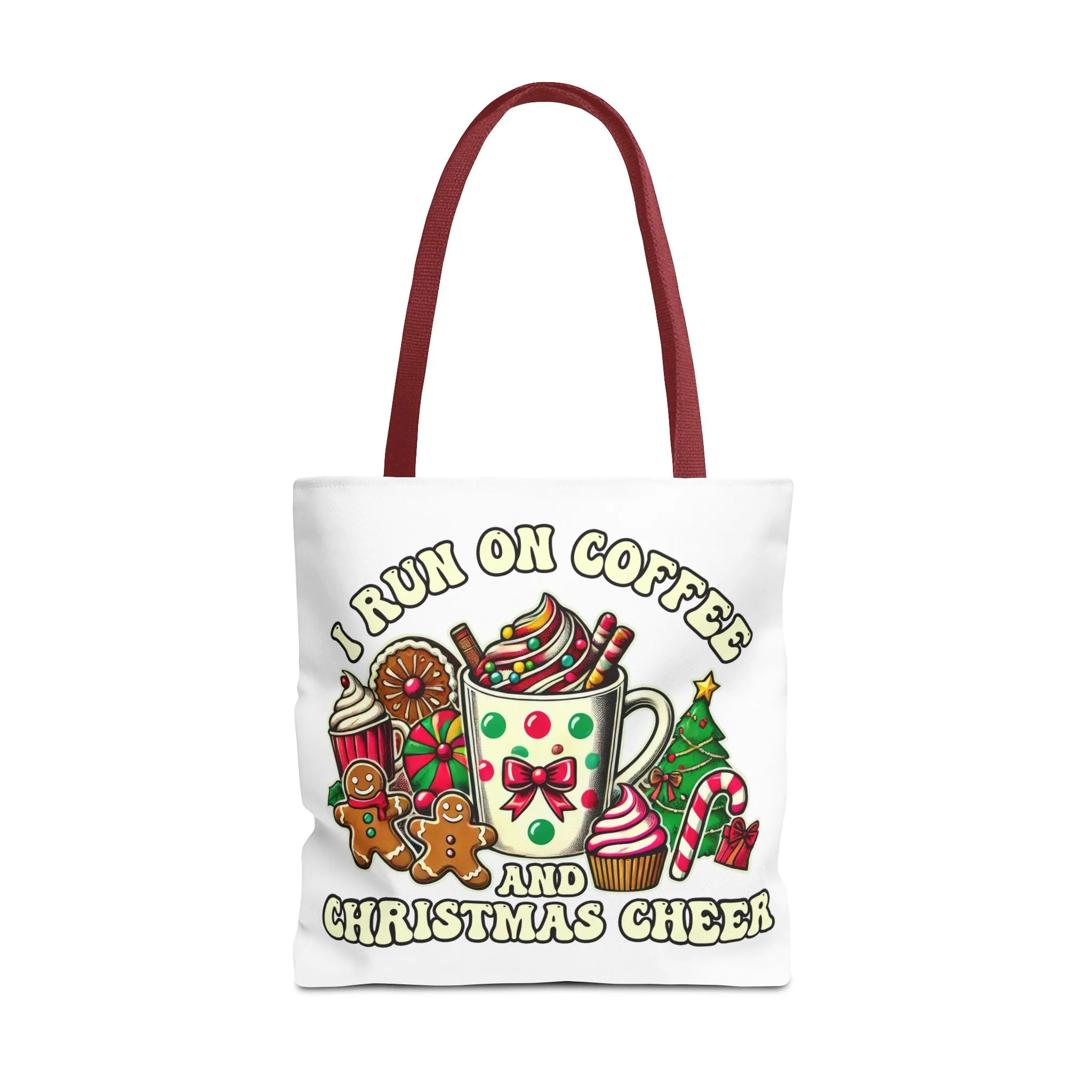 Coffee & Christmas Cheer Tote Bag - Perfect for Holiday Shopping and Gift Giving