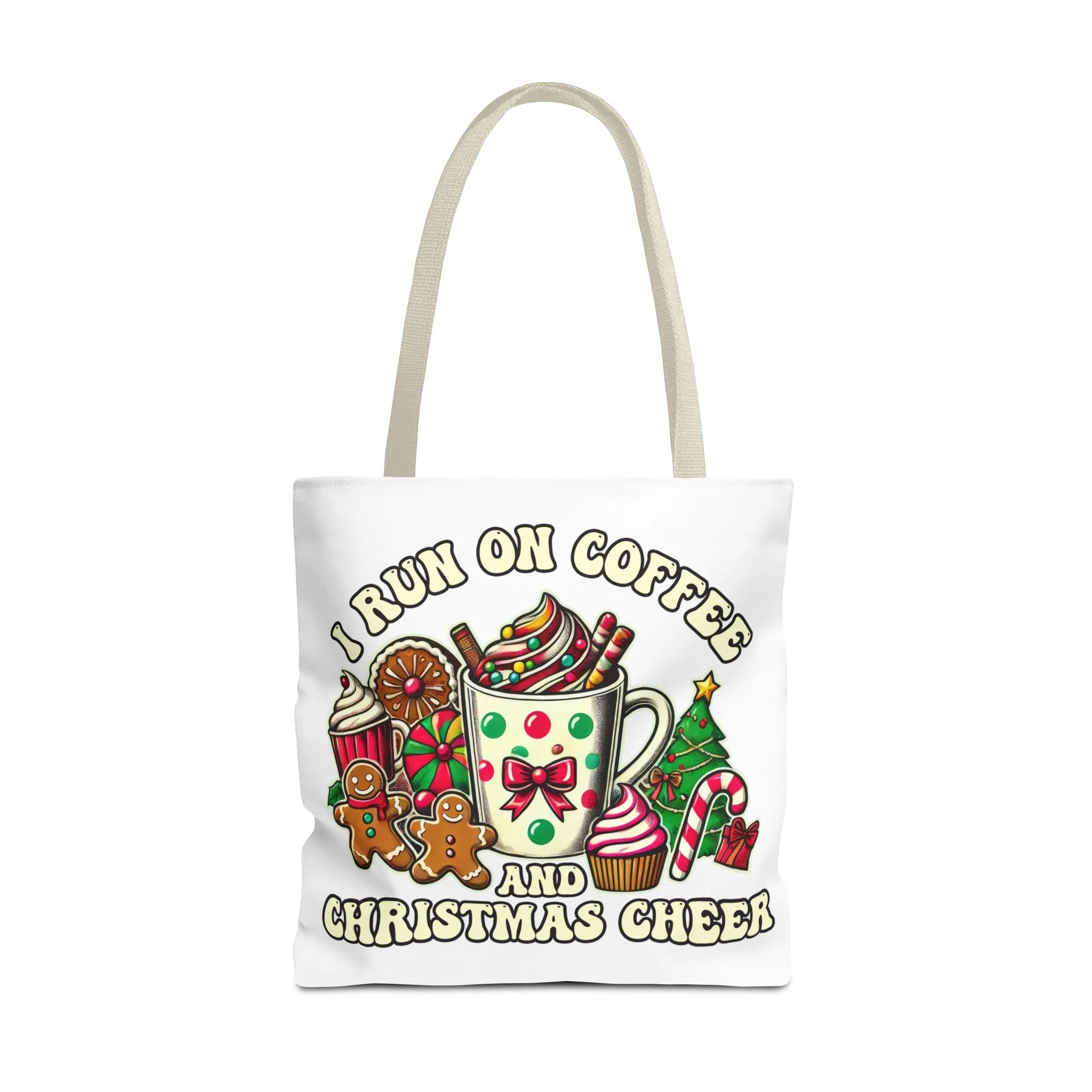 Coffee & Christmas Cheer Tote Bag - Perfect for Holiday Shopping and Gift Giving