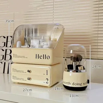 Cosmetic Organizer with Brushes Holder