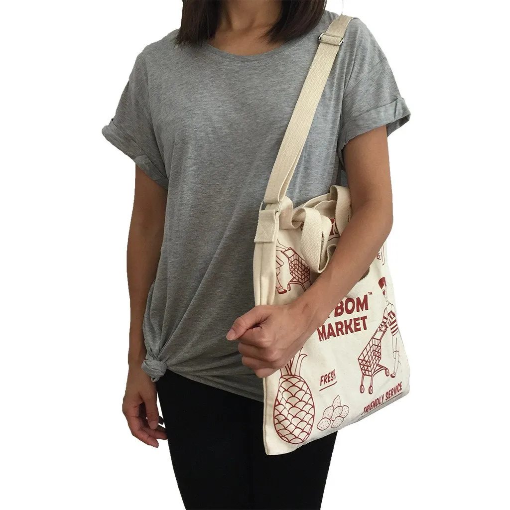 Cotton Double Handles Sling Bag(CB-21)