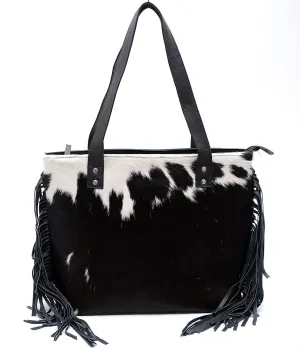 Cowhide Hospital Bag Black White