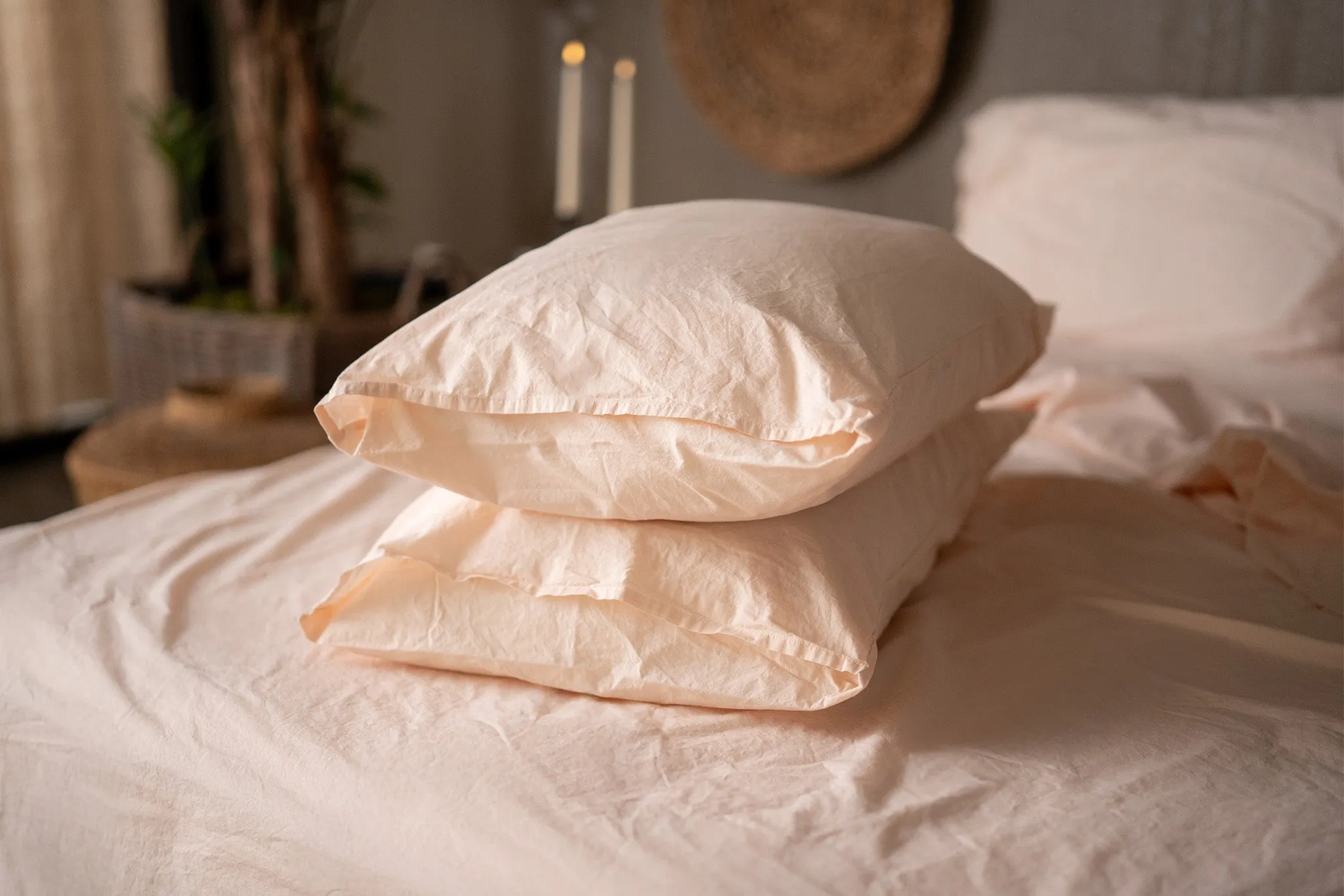 Crinkle Percale Organic Cotton Pillowcase Set