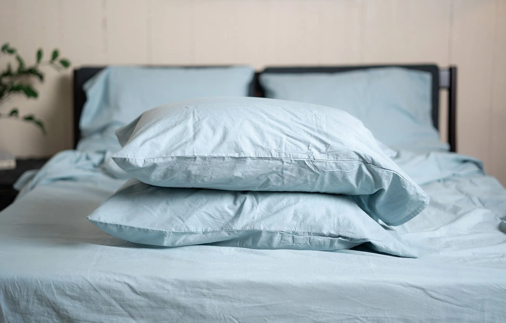 Crinkle Percale Organic Cotton Pillowcase Set