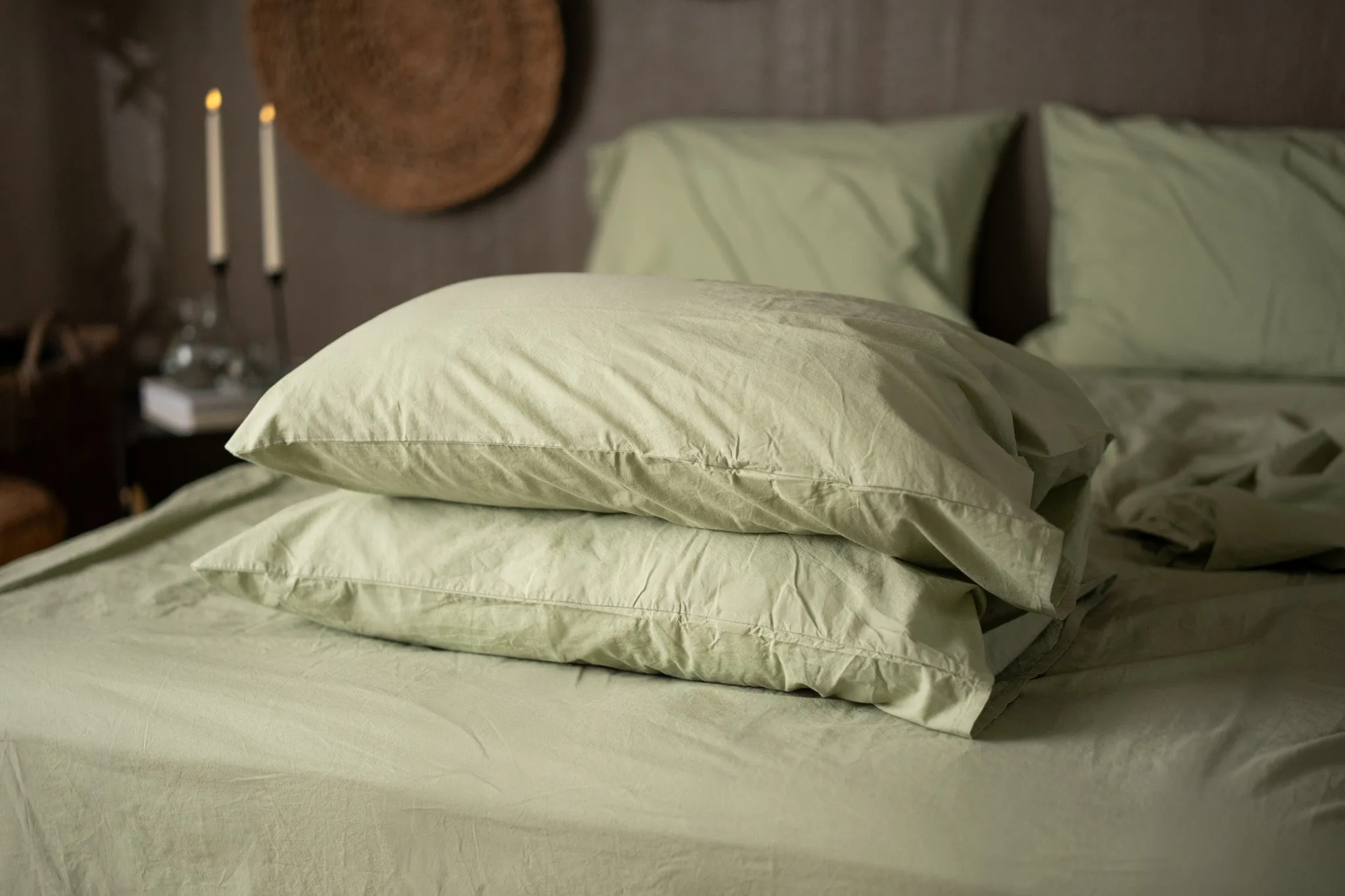 Crinkle Percale Organic Cotton Pillowcase Set