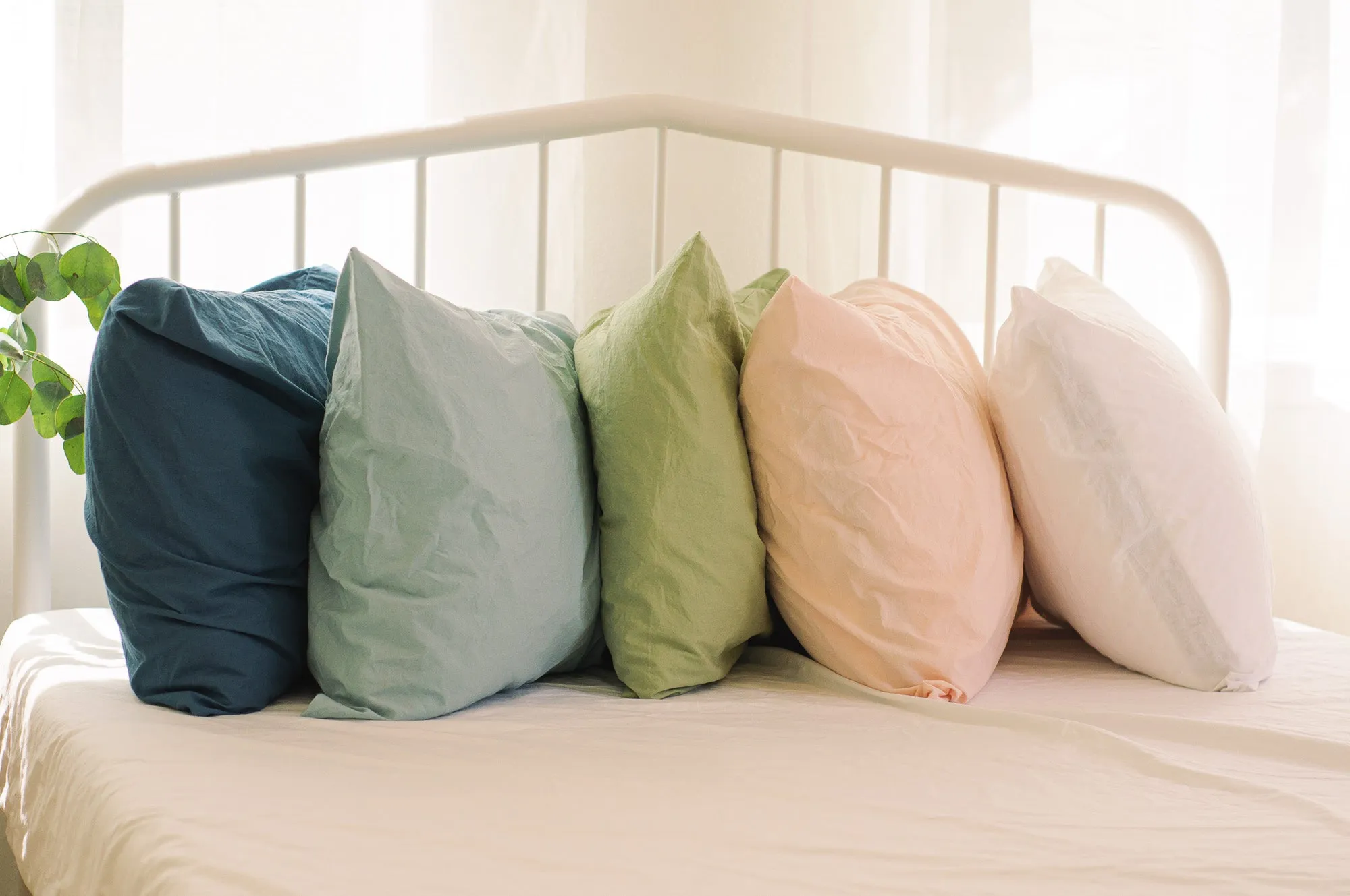 Crinkle Percale Organic Cotton Pillowcase Set