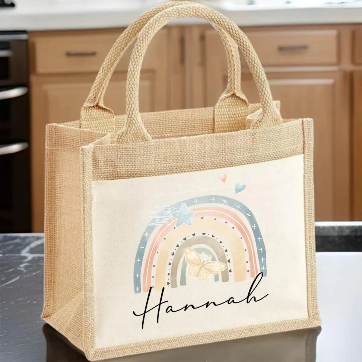 Customisable Rainbow Tote - Birthday & School Essential - Teacher's Gift