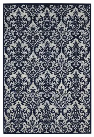 Damask DAS02 Ivory/Navy Rug