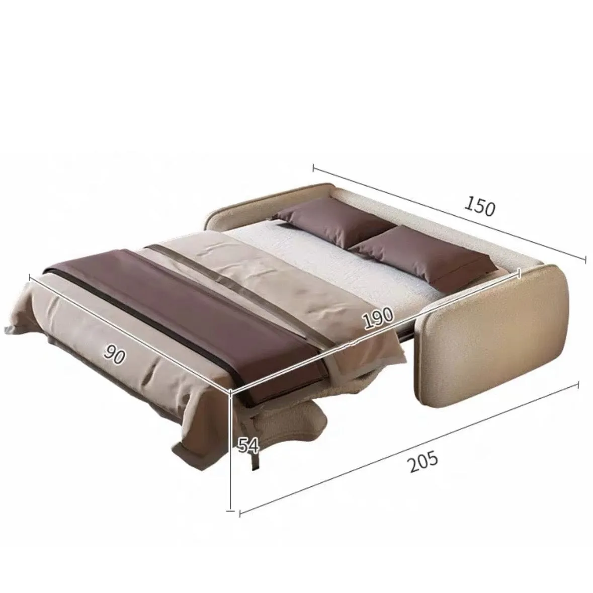 Denver Foldable Sofa Bed with Mattress