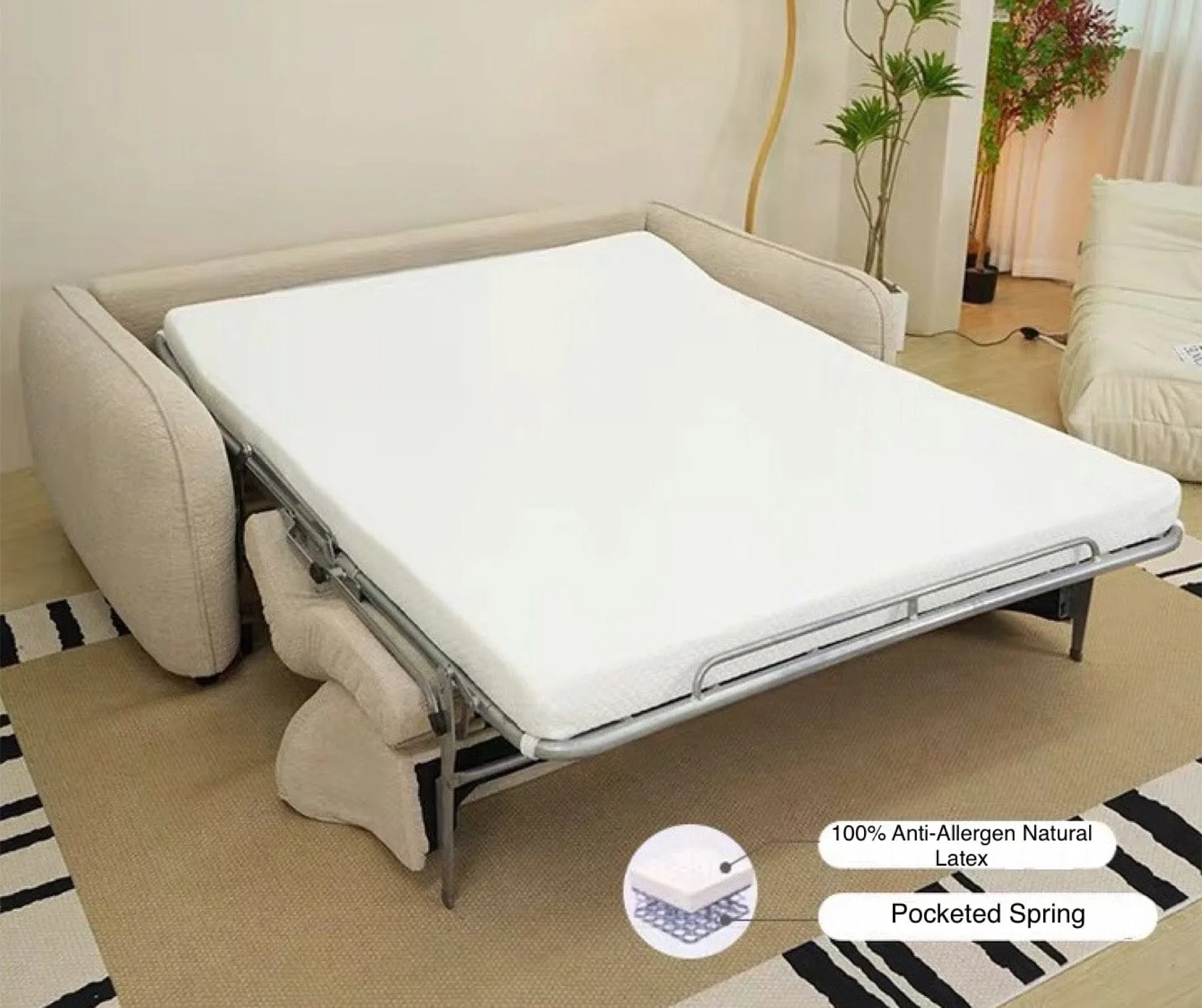 Denver Foldable Sofa Bed with Mattress