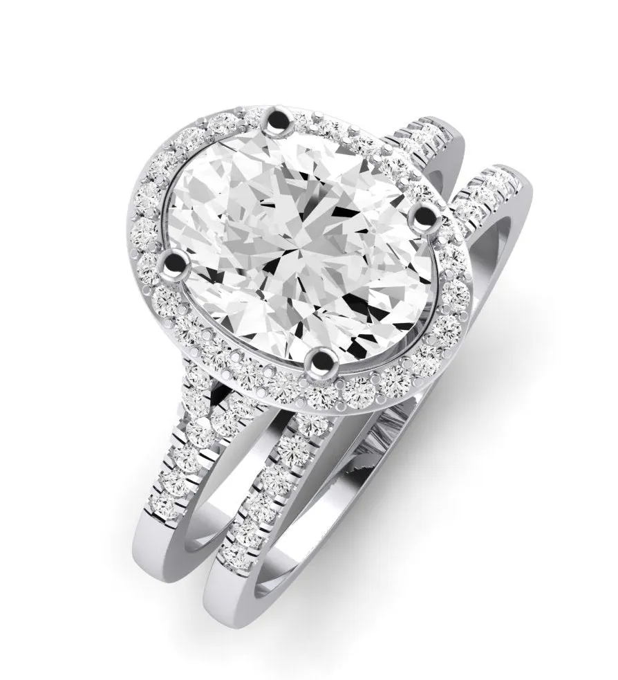 Desert Rose - Oval Lab Diamond Bridal Set (IGI Certified)