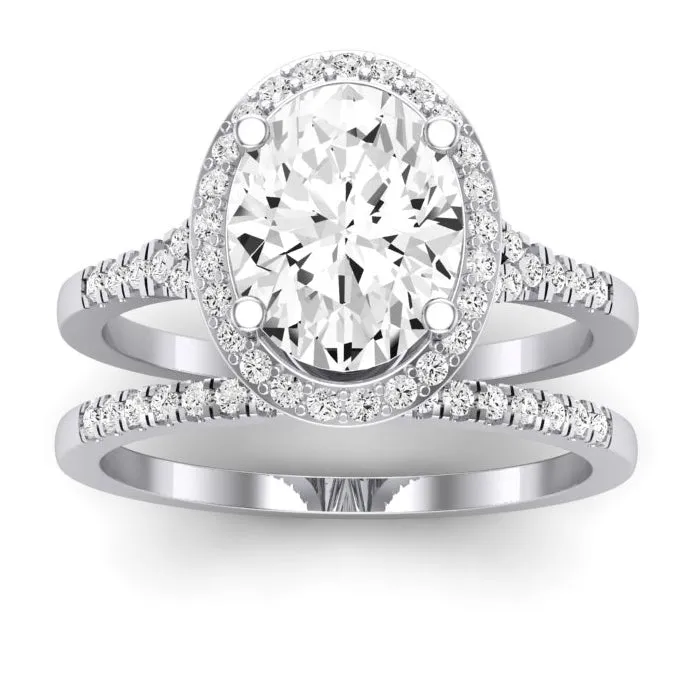 Desert Rose - Oval Lab Diamond Bridal Set (IGI Certified)