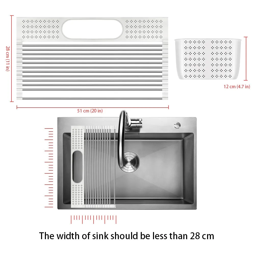 Dish Drainer Over Sink For Kitchen Organizer Drying Foldable Rack