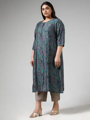 Diza Green Floral Printed Kurta