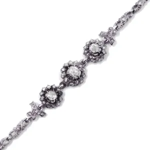 Edwardian 0.72ct Diamond Cluster Bracelet | Pre-Loved | 14K White Gold