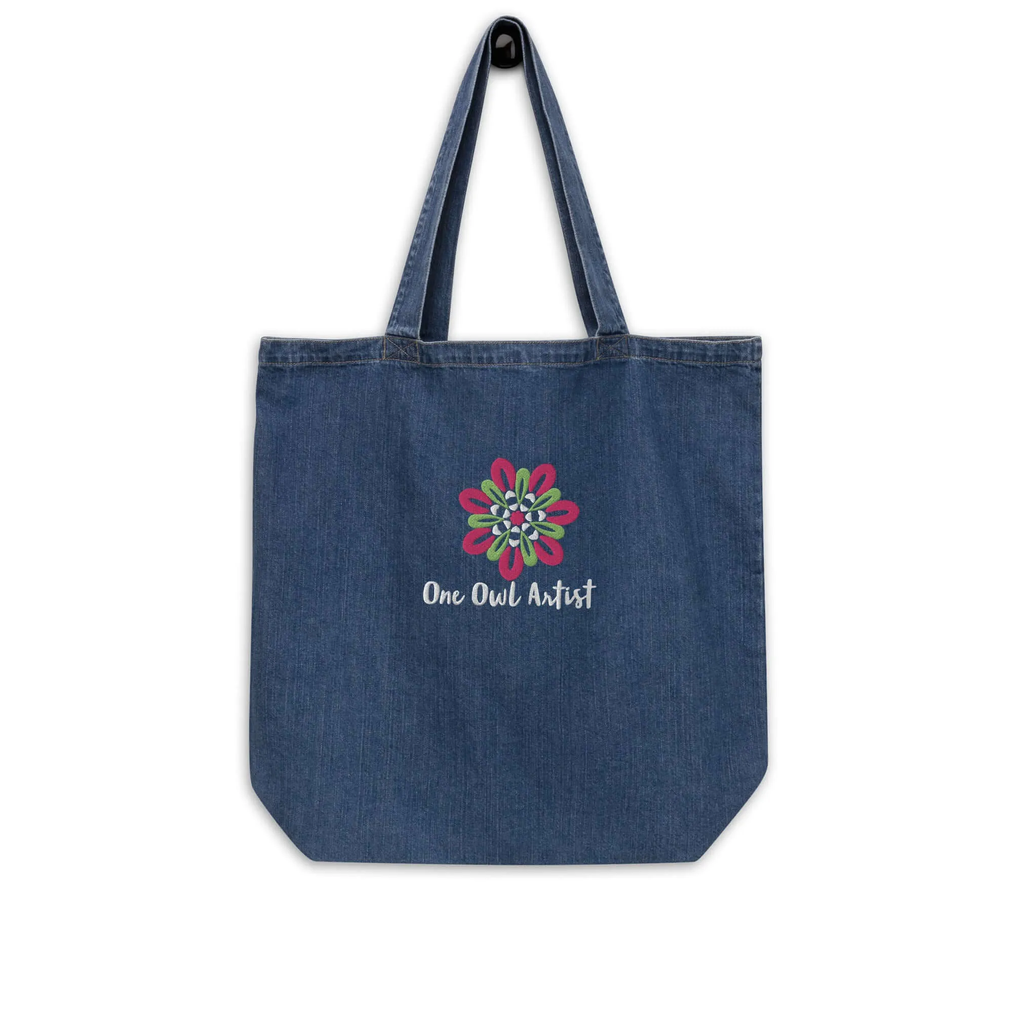 Embroidered Denim Tote Bag (Organic)