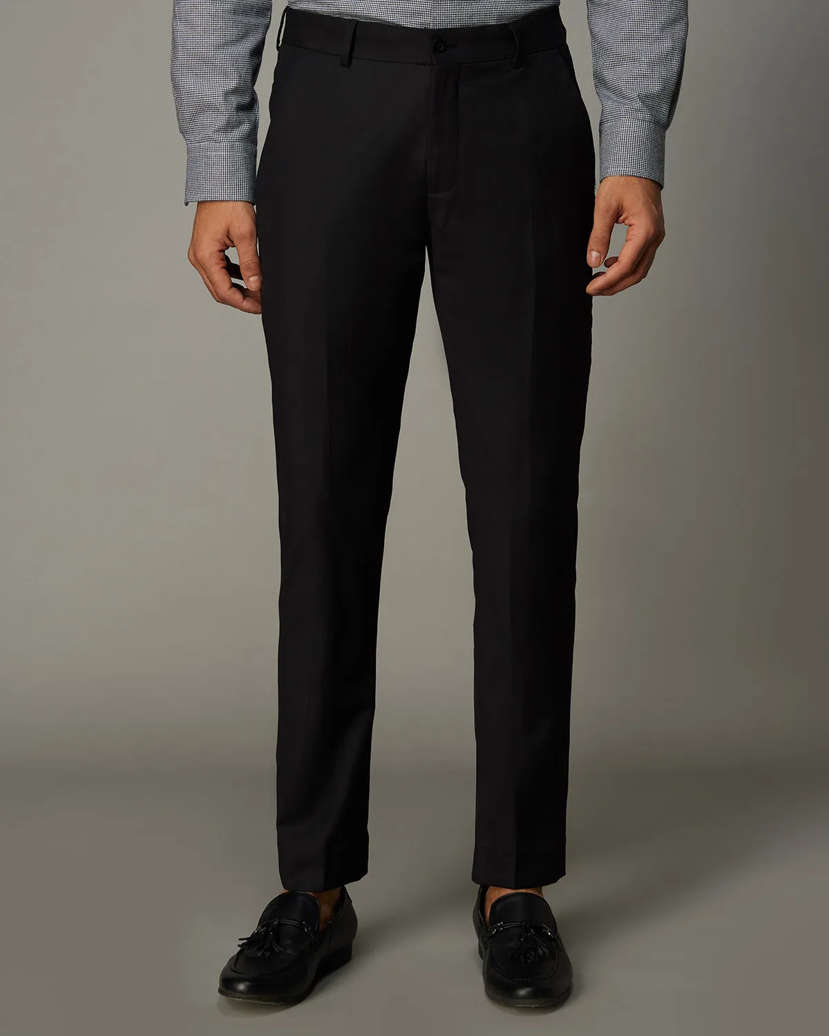 Exquisite Blended Wool Dress Pants - Black