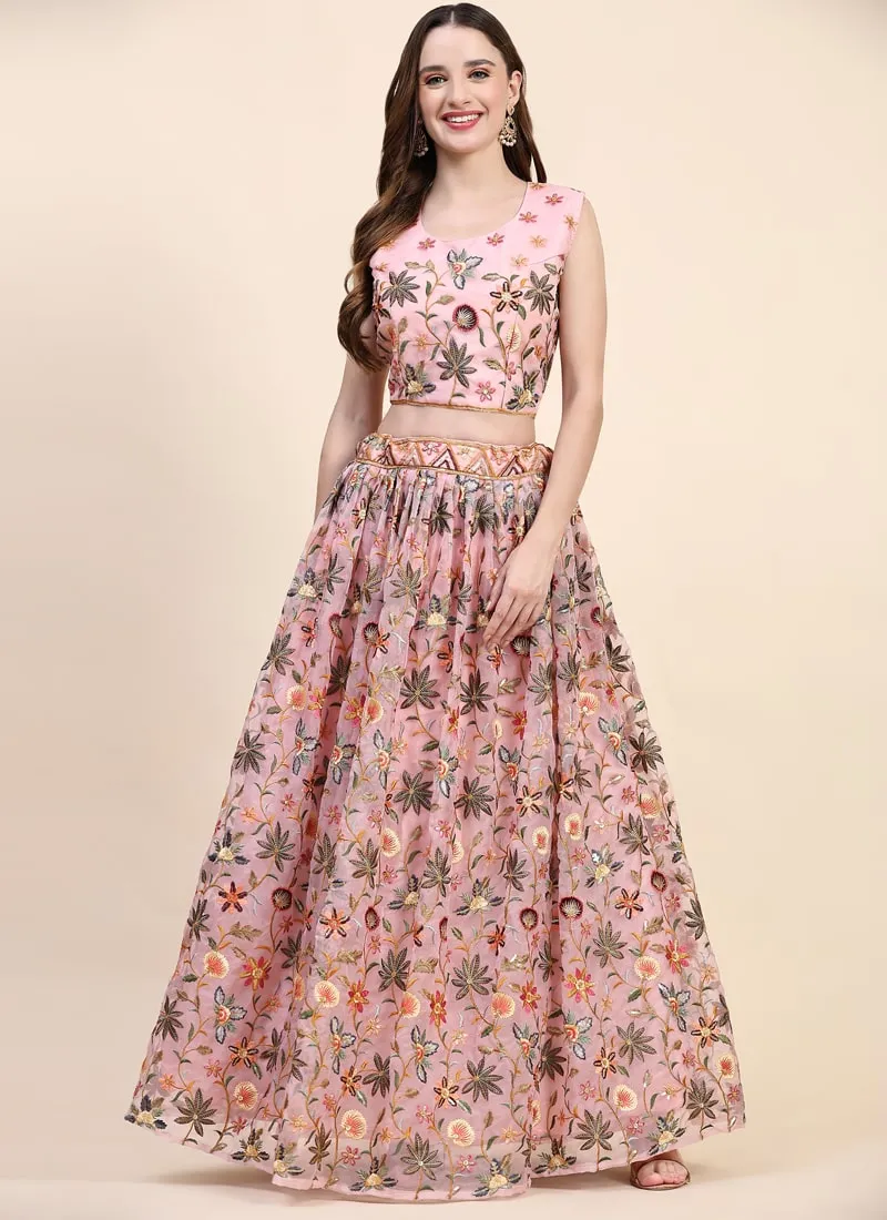 Exquisite Designer Lehenga with Hand-Embroidered Blouse