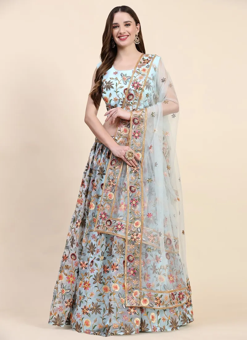 Exquisite Designer Lehenga with Hand-Embroidered Blouse