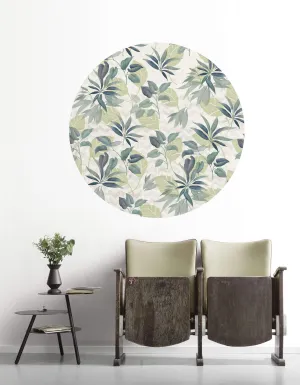 Exquisite Greens Circle Wallpaper (Self-Adhesive)