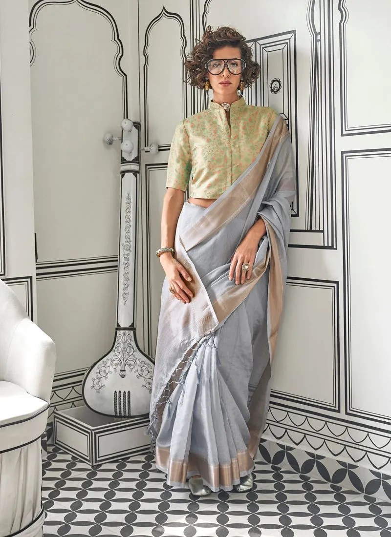 Exquisite Party Wear Saree with Jacquard Blouse