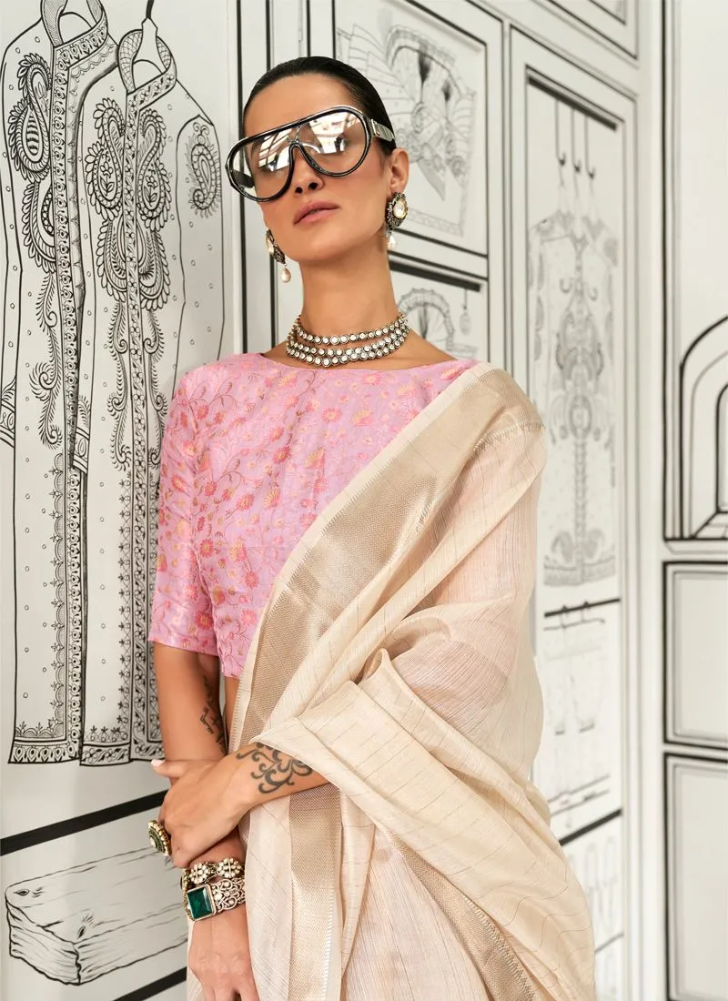 Exquisite Party Wear Saree with Jacquard Blouse