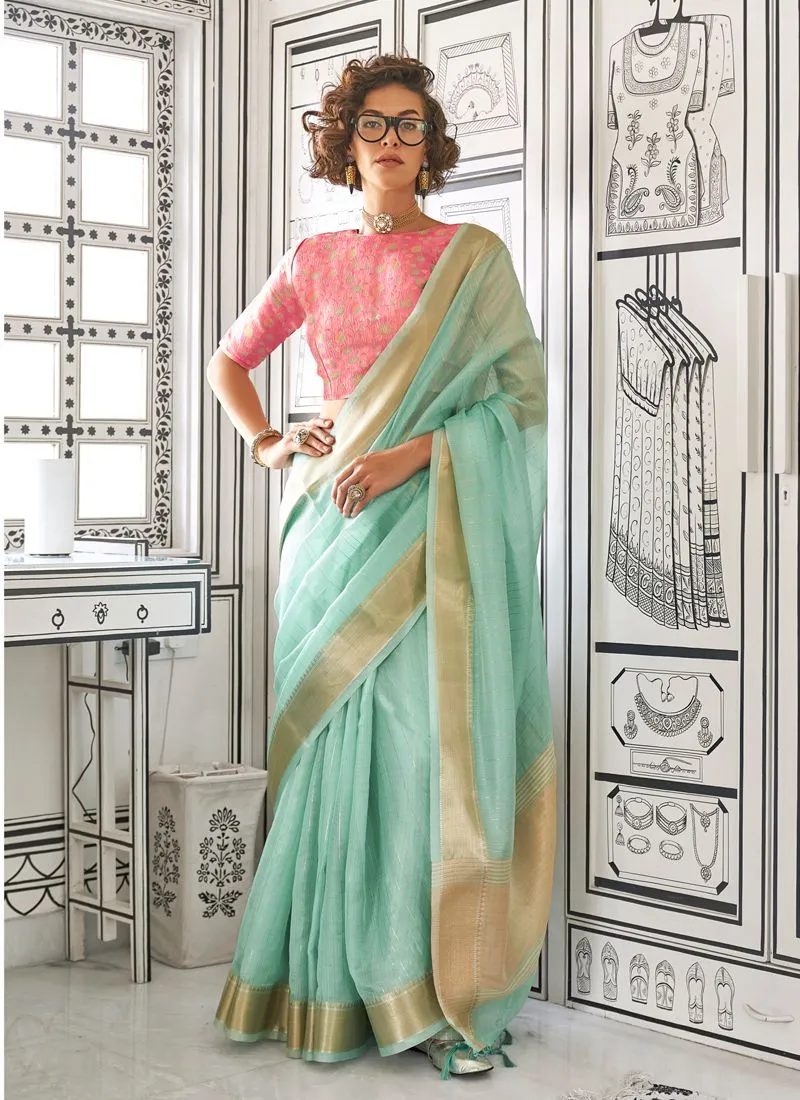 Exquisite Party Wear Saree with Jacquard Blouse