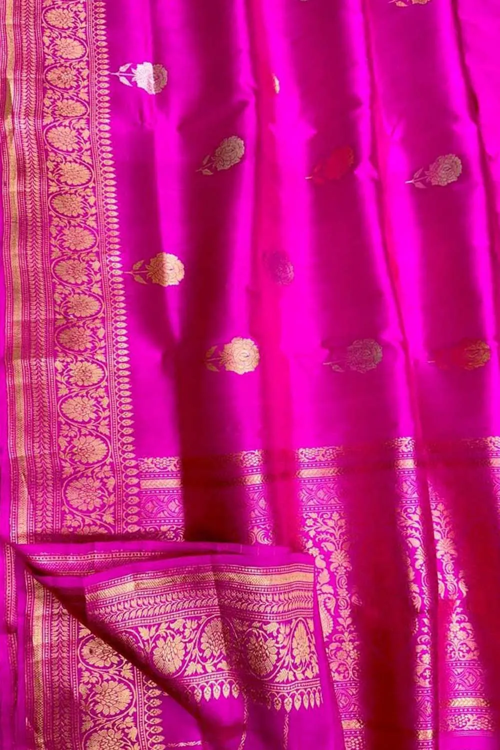 Exquisite Pink Banarasi Silk Saree - Handloom Beauty