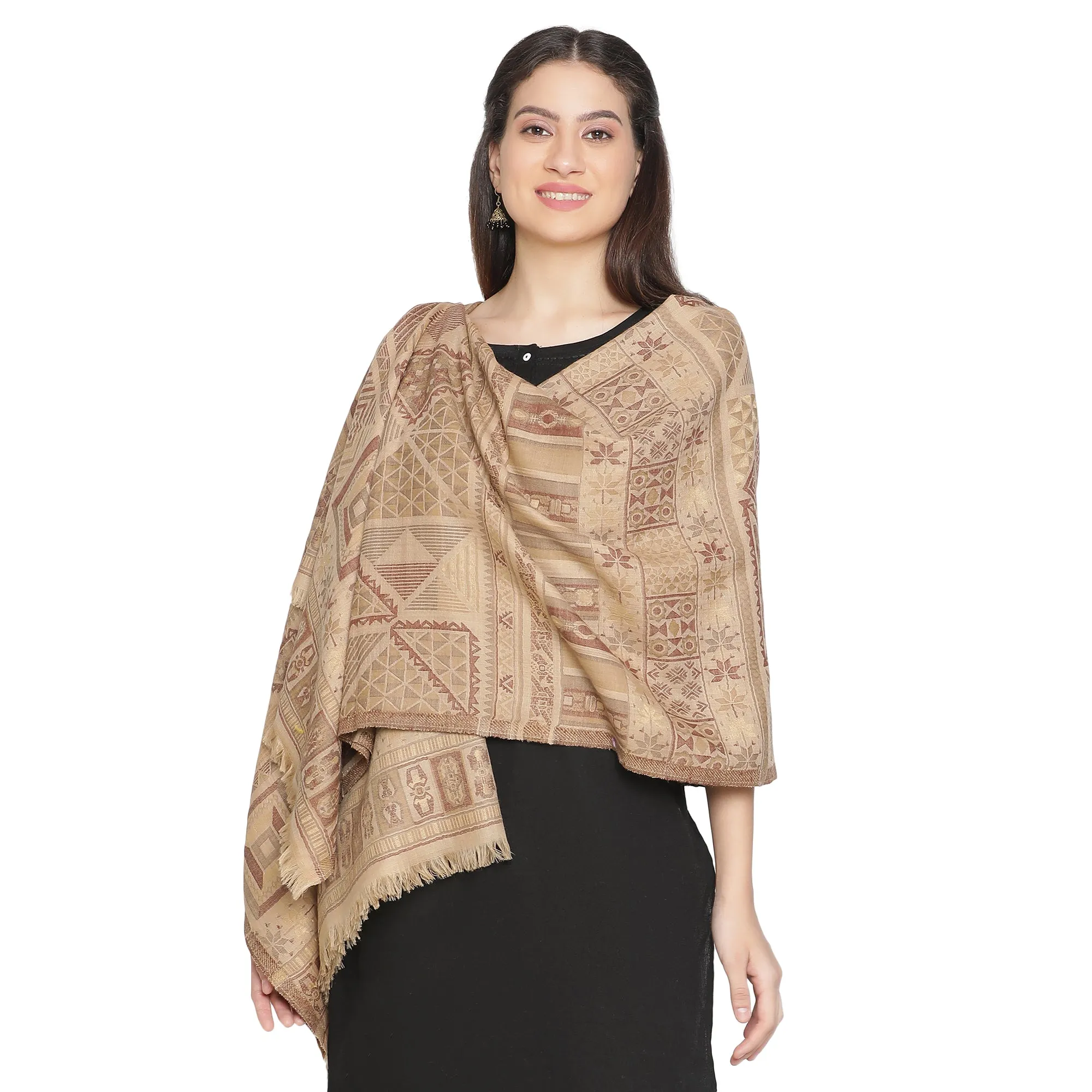 Exquisite Wool Woven Design Multicolor?Shawl