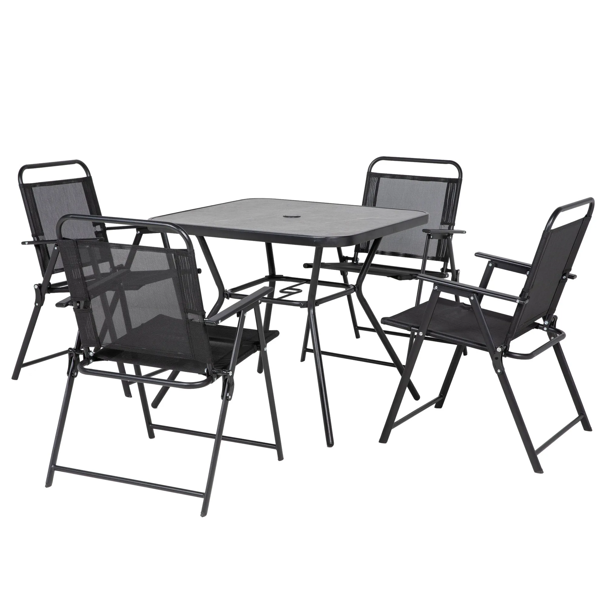 Five-Piece Metal Frame Garden Dining Set