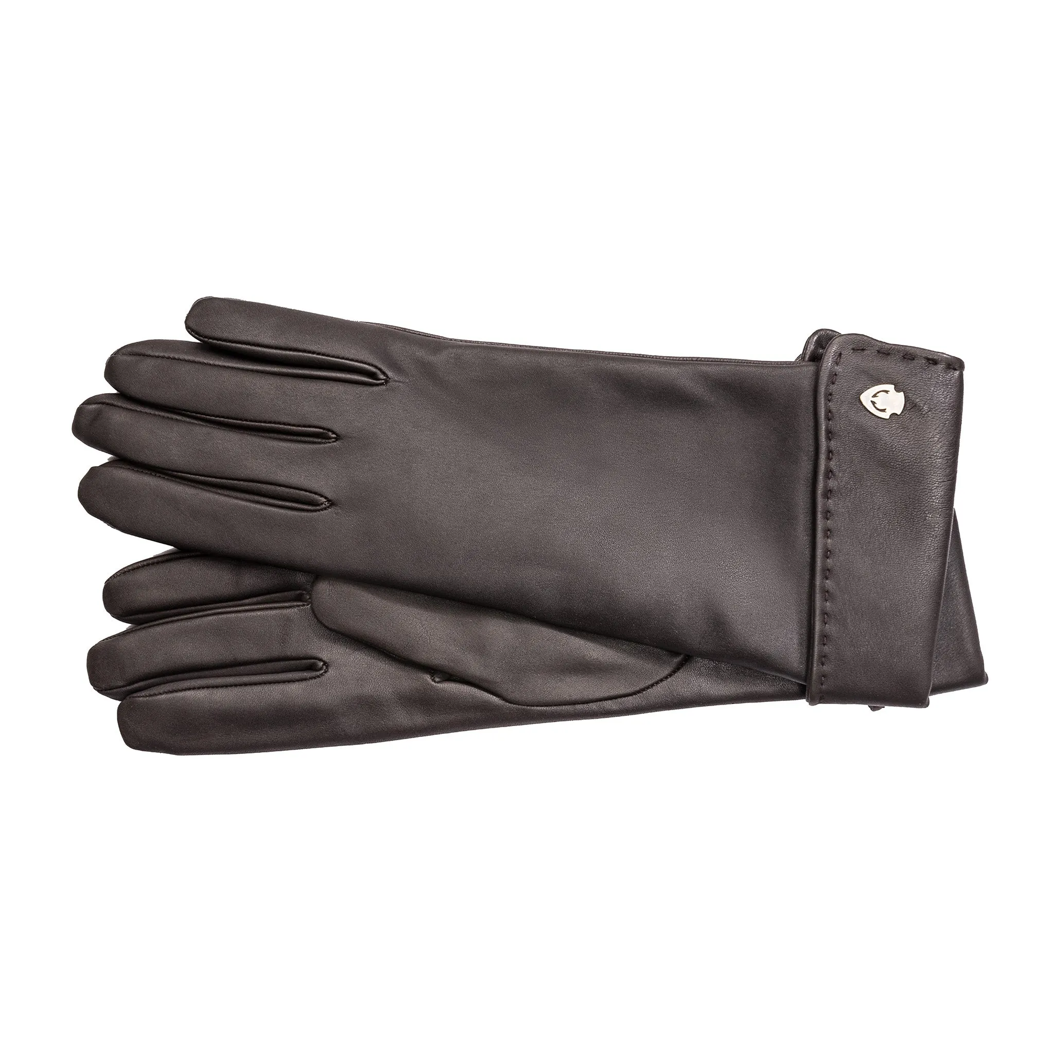 Fold Over Panel Reindeer Leather Gloves