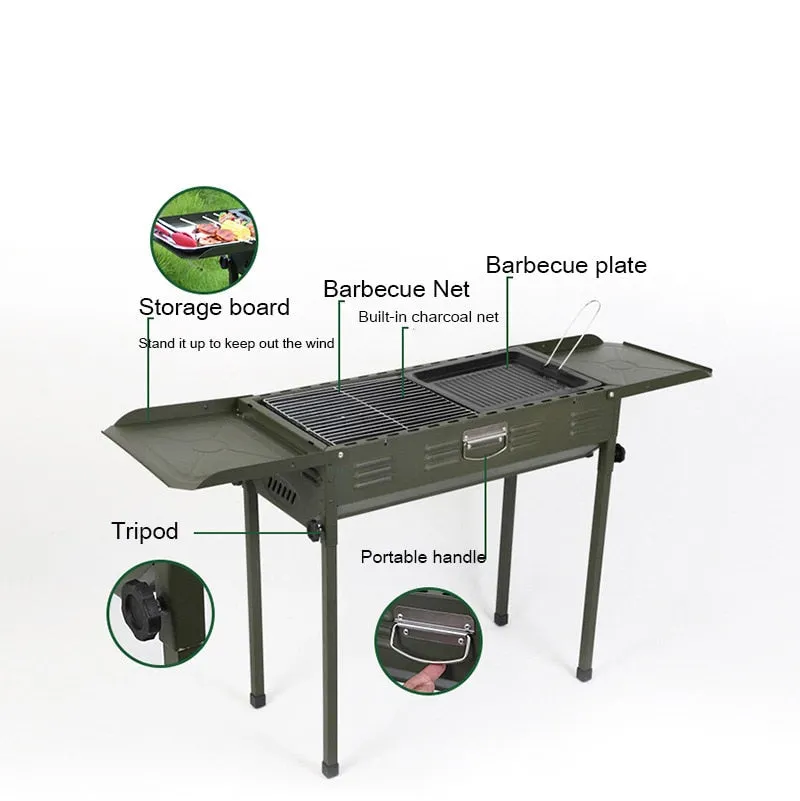 Foldable Outdoor BBQ Grill Portable Grill for Outdoor Camping