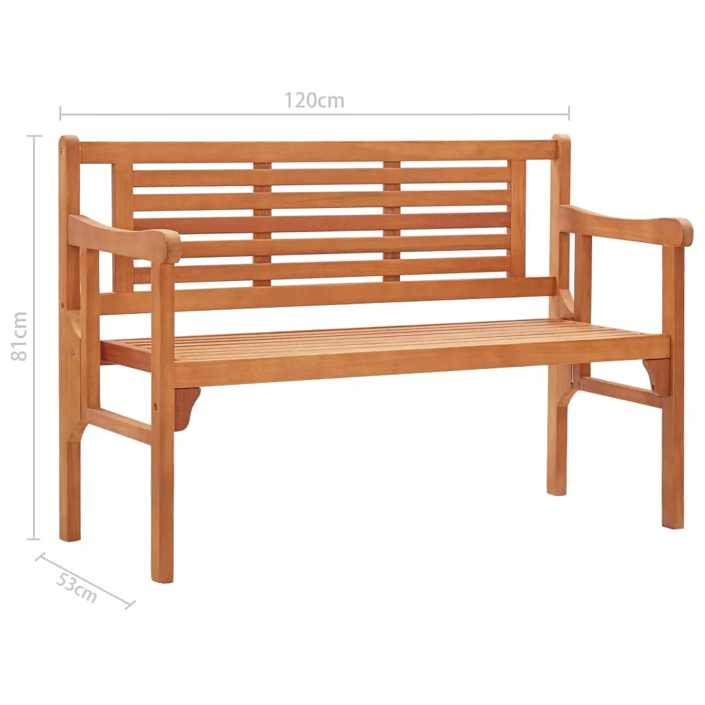 Foldable Patio Bench 47.2" Solid Wood Eucalyptus