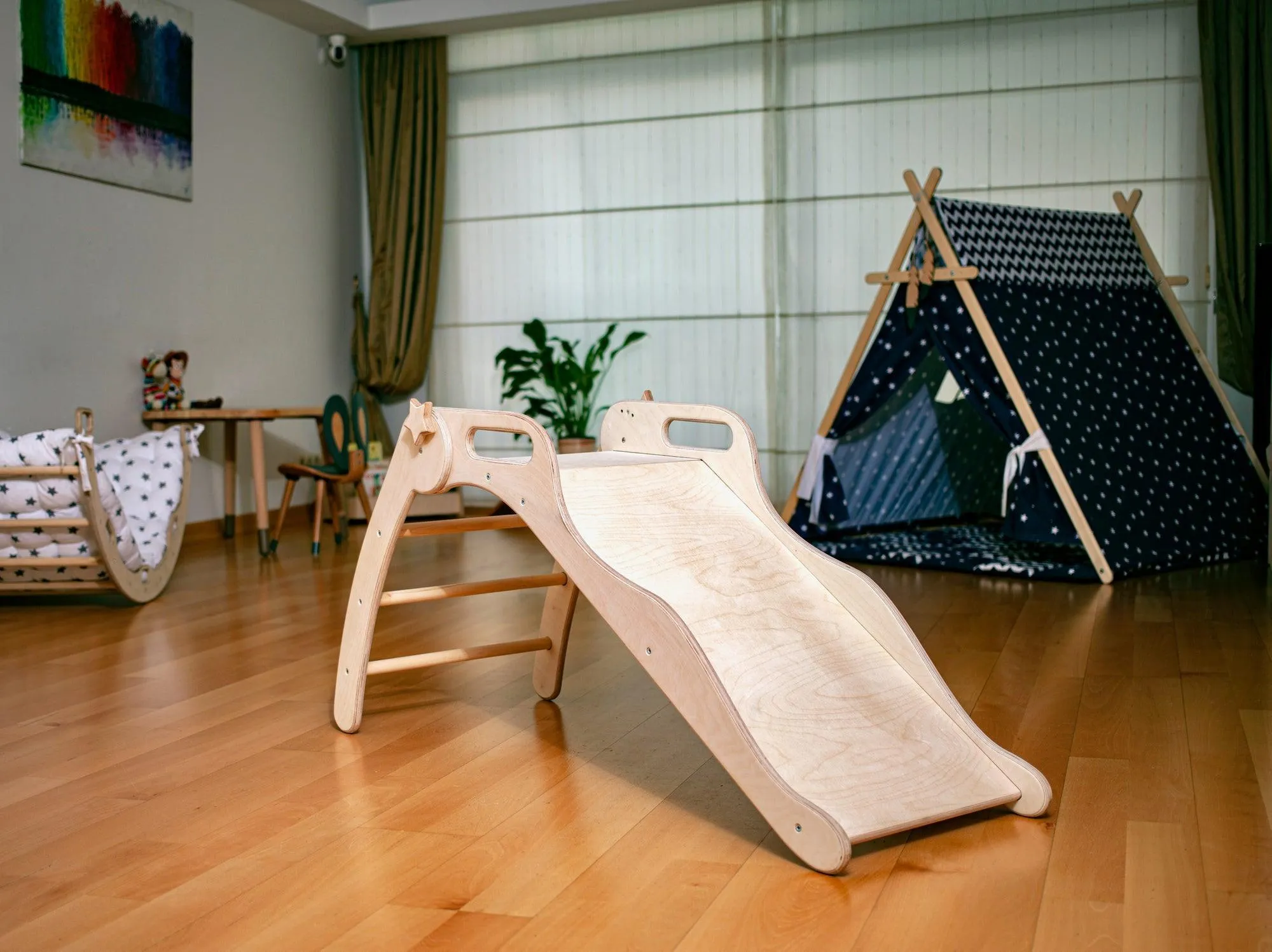 Foldable Wooden Slide