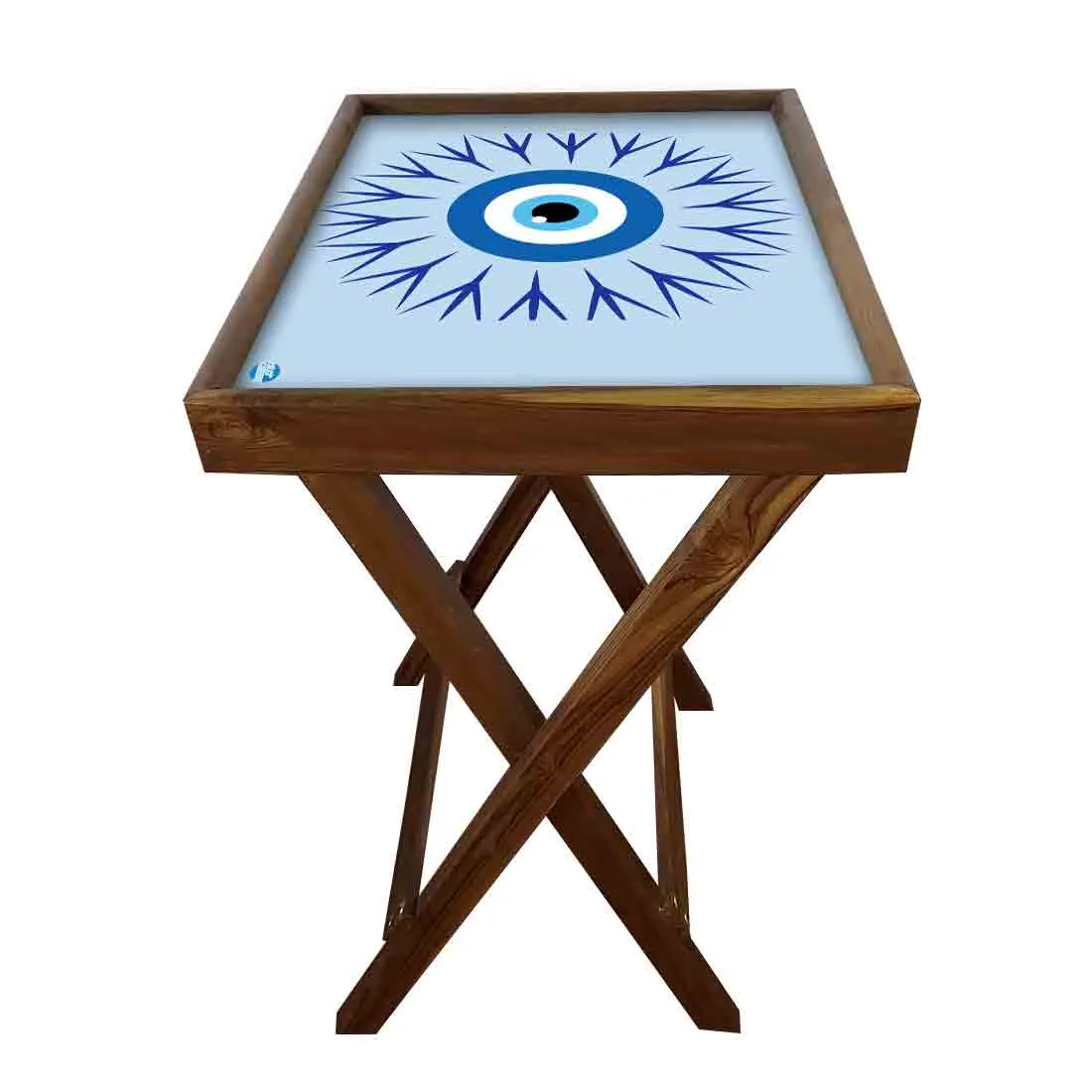 Folding TV Tray Table for Eating Breakfast Serving Table - Evil Eye Protector