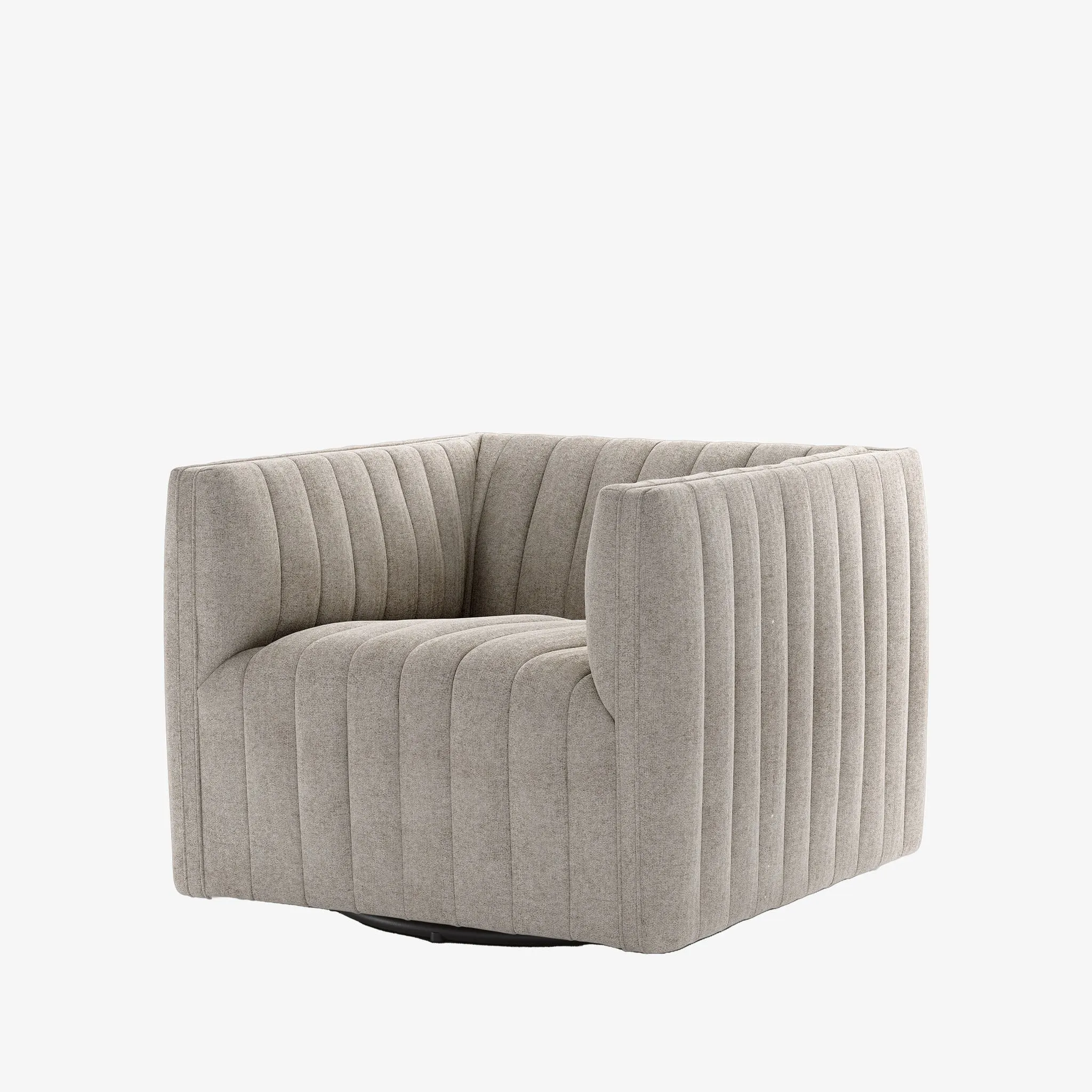 Four Hands Augustine Swivel Chair in Orly Natural