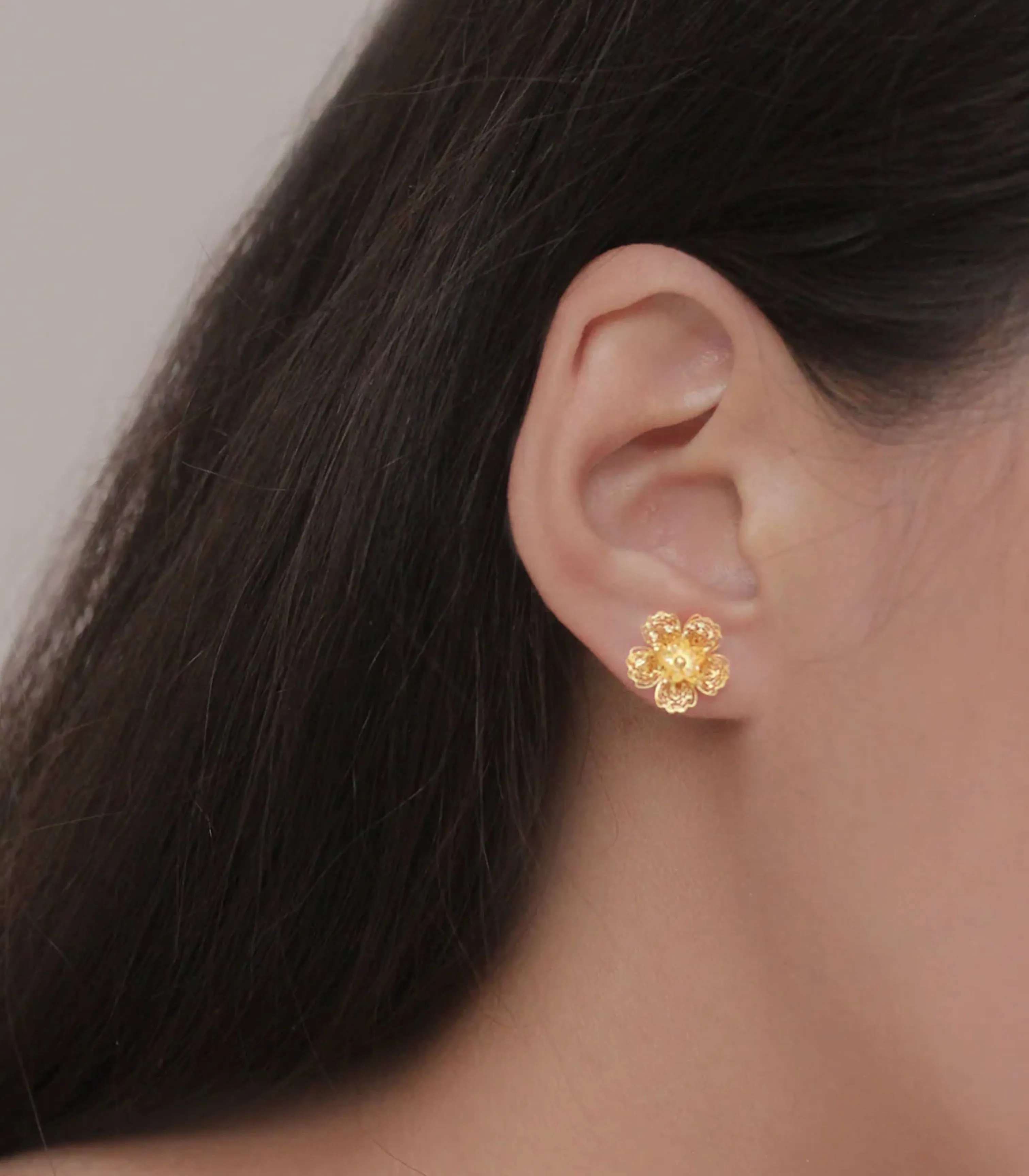 Gumamela Filigree Stud Earrings