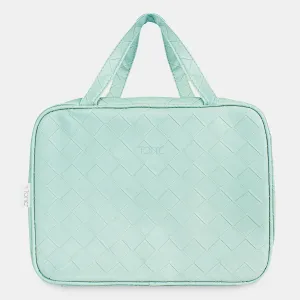 Hanging Cosmetic Bag - Woven Teal