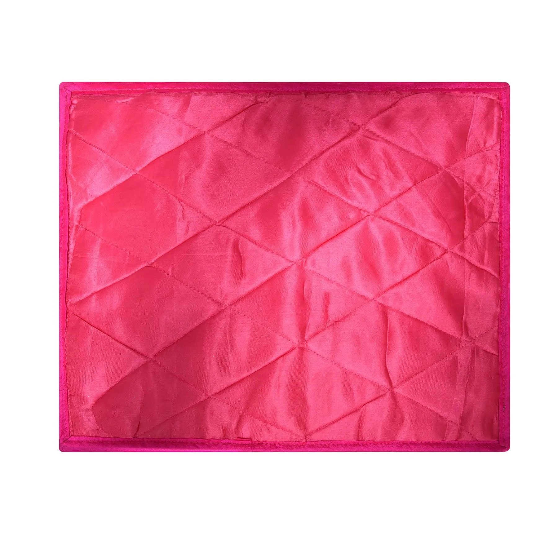 Heart Home Saree Cover | Zipper Closure Single Packing Saree Bag | Clothes Saree Stoarge Organizer | Wardrobe Organizer with Handle | Transparent View Packing Saree Cover | Pack of 24 | Pink