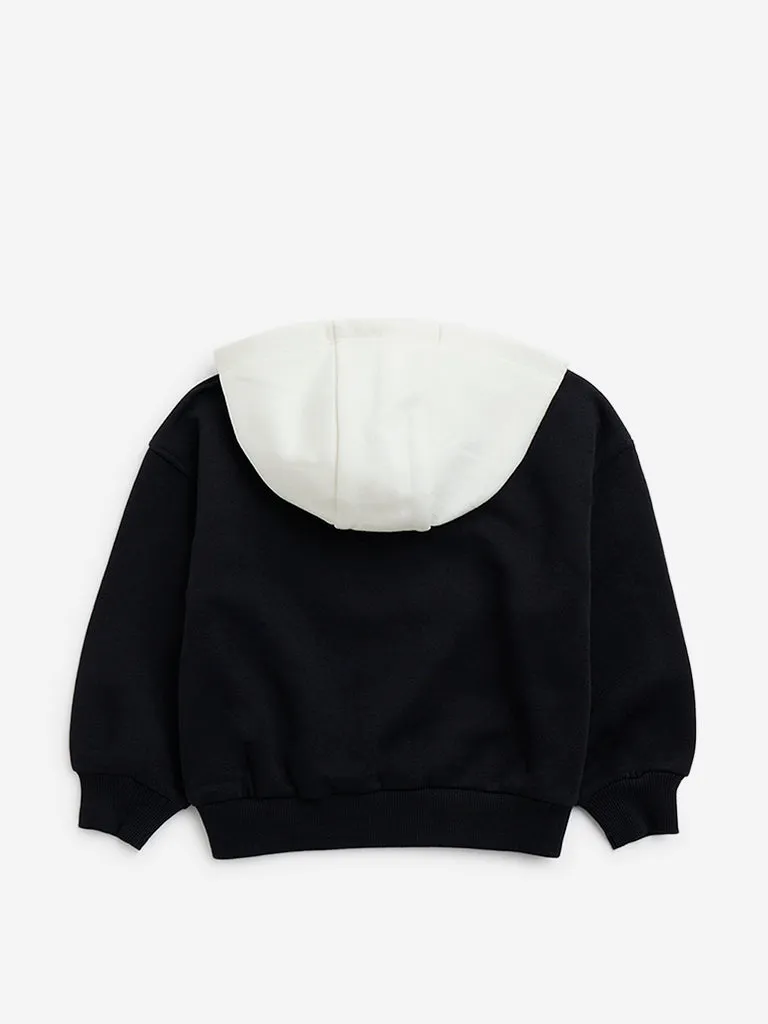 HOP Kids Black Bow-Detailed Sweatshirt