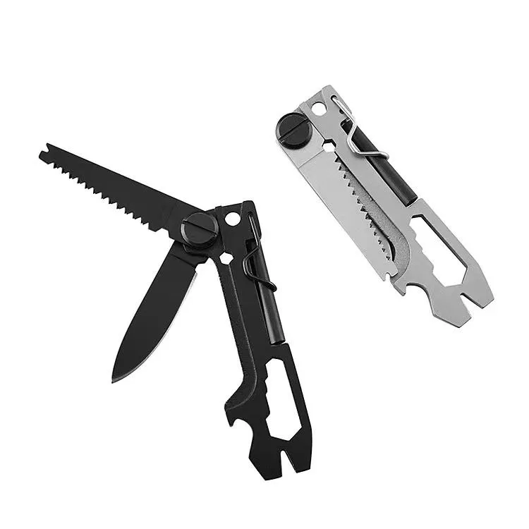 Hot Sells Stainless Steel Outdoor Camping  Portable Foldable Belt  Practical Knife  Saw And Multifunctional Tools