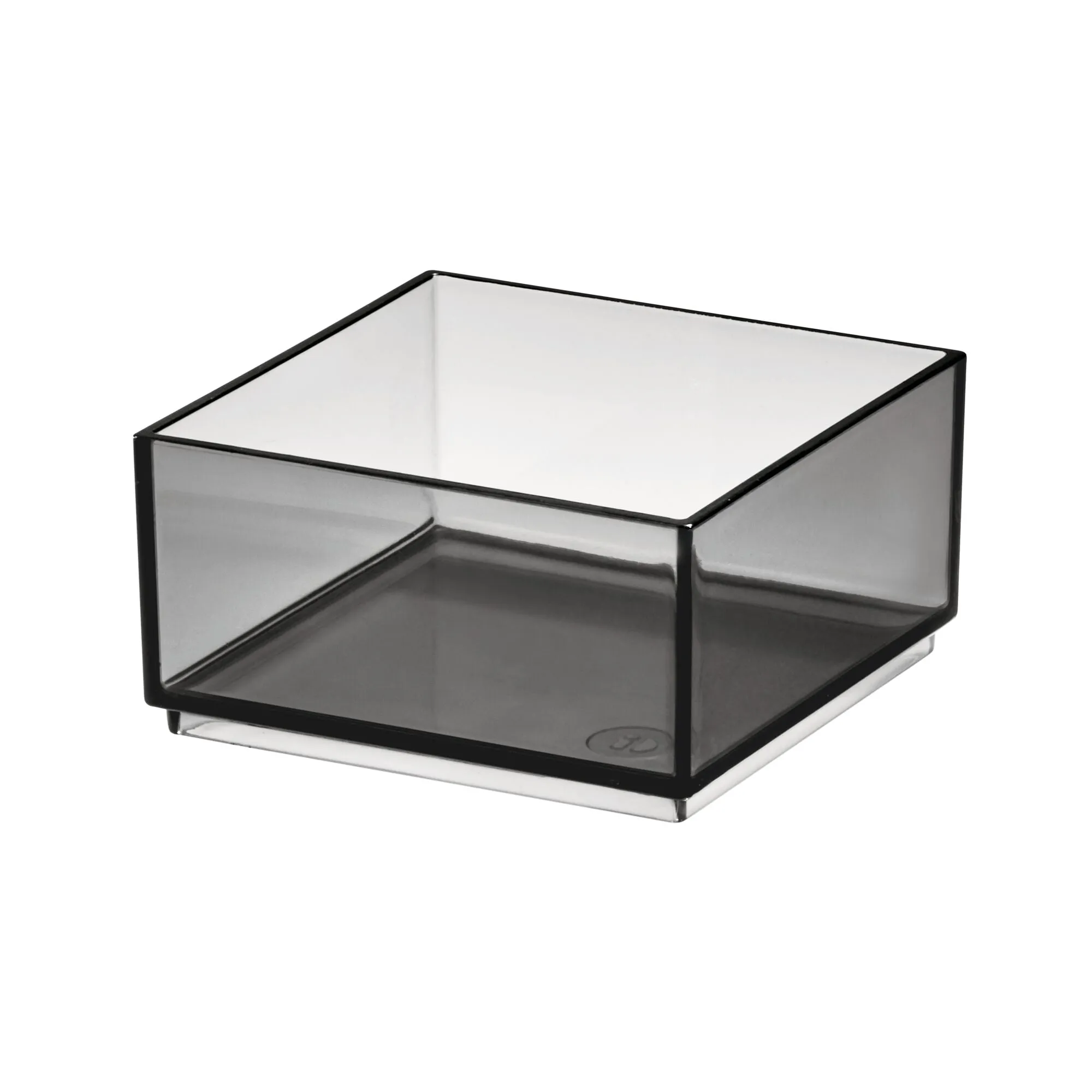 iDesign Cosmetic Drawer Organizer, 4" x 4" x 2", Smoke/Matte Black