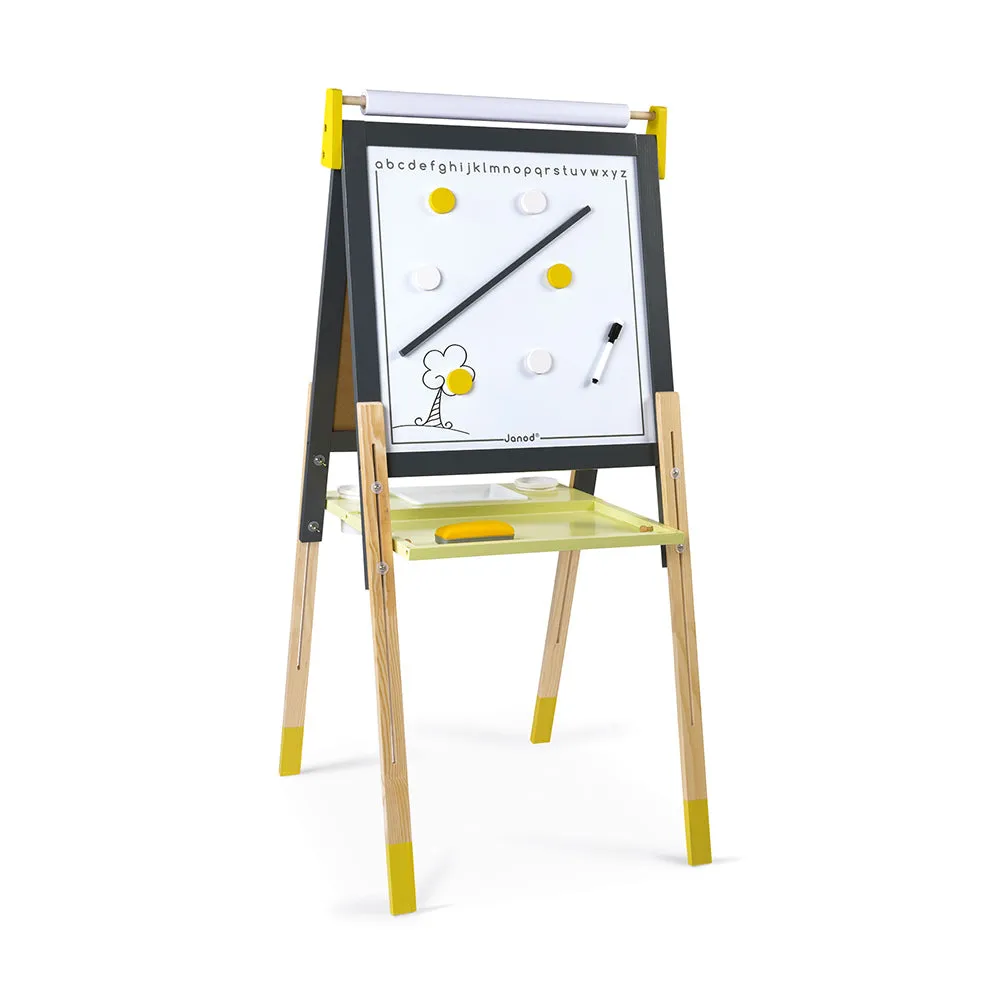 Janod Adjustable Easel Grey/Yellow