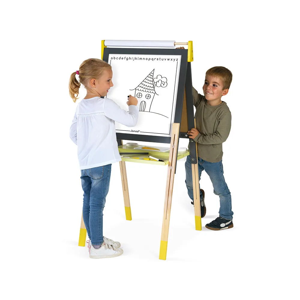 Janod Adjustable Easel Grey/Yellow