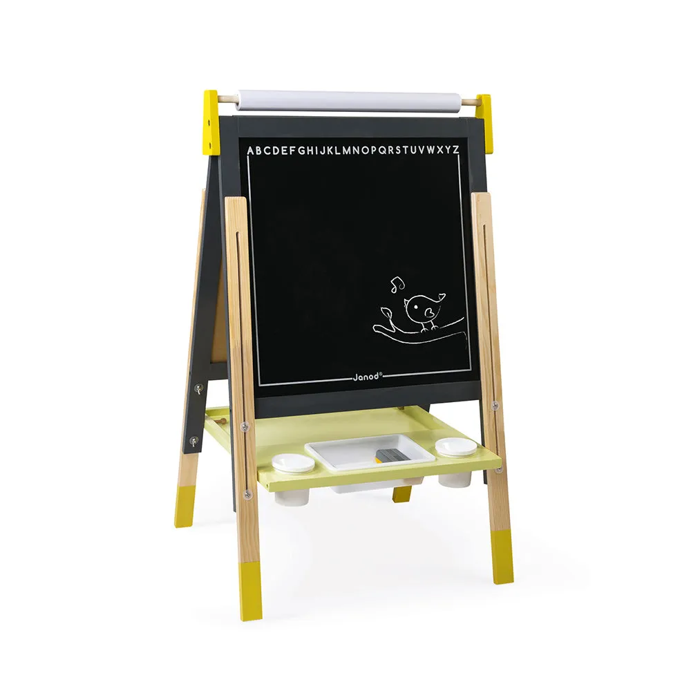 Janod Adjustable Easel Grey/Yellow