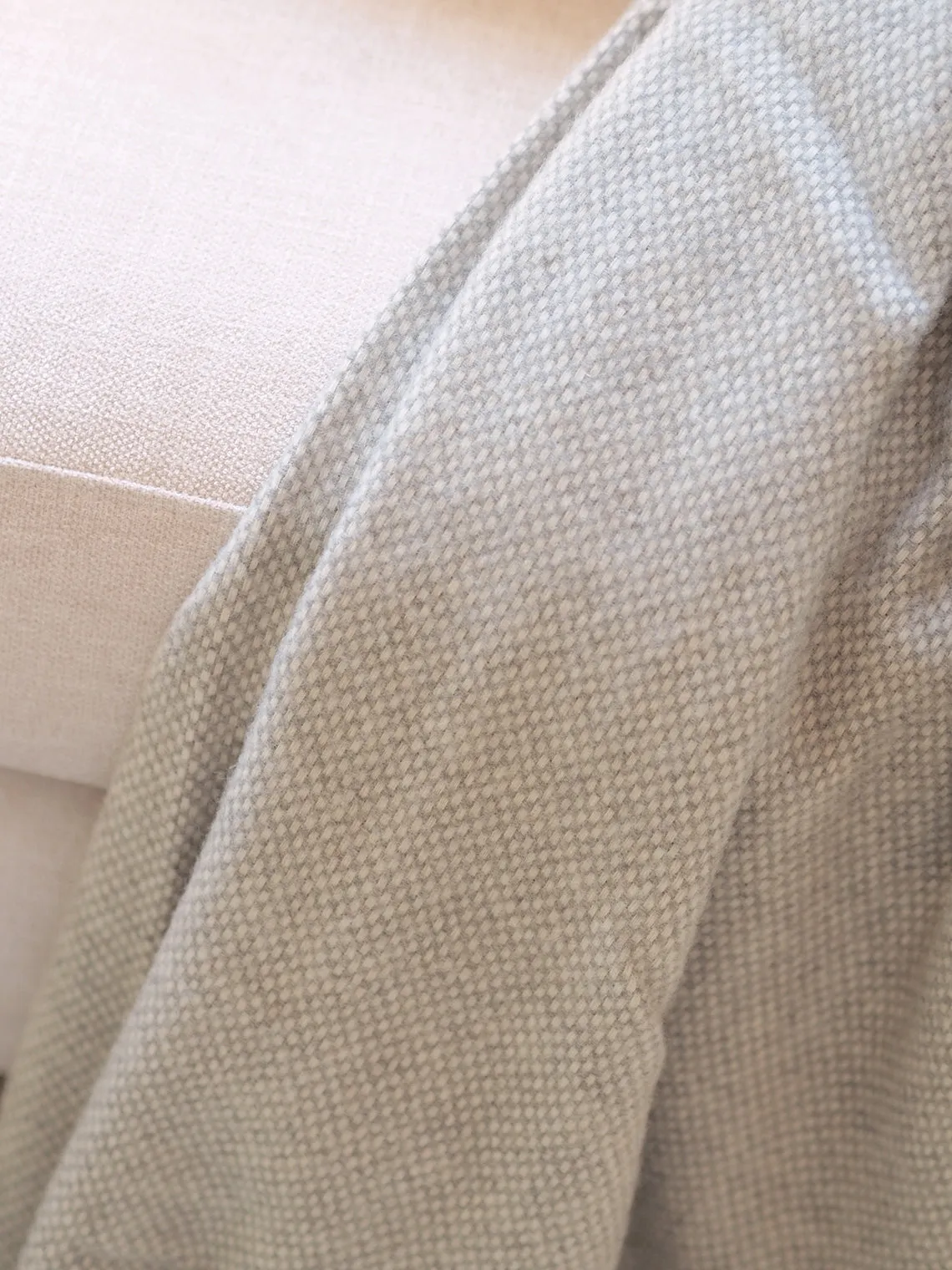 Juno Light Grey Cashmere Throw