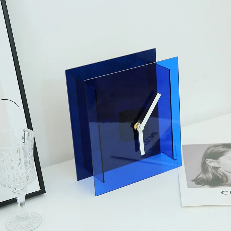 Klein Blue Acrylic Clock & Tabletop Accent