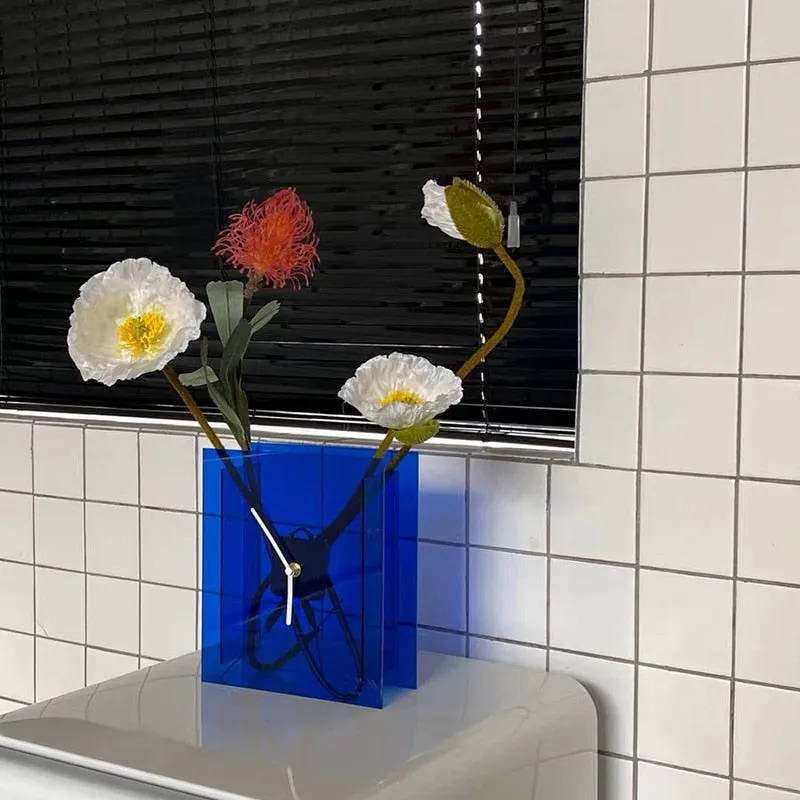 Klein Blue Acrylic Clock & Tabletop Accent