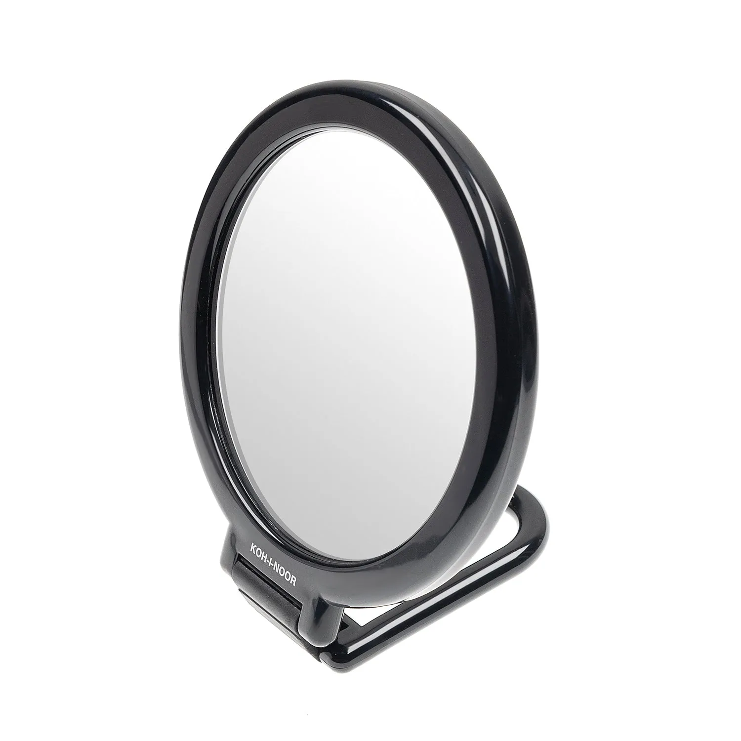 KOH-I-NOOR Double-Sided Mirror with Folding Handle x6 Magnification BLACK