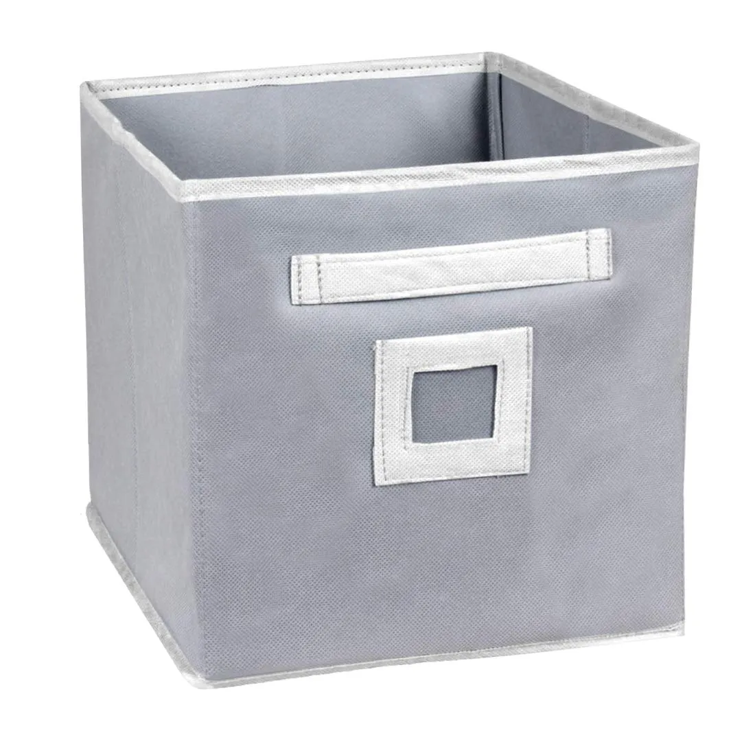 Kuber Industries Non Woven 4 Pieces Large Foldable Storage Organiser Cubes/Boxes (Grey) - CTKTC35811