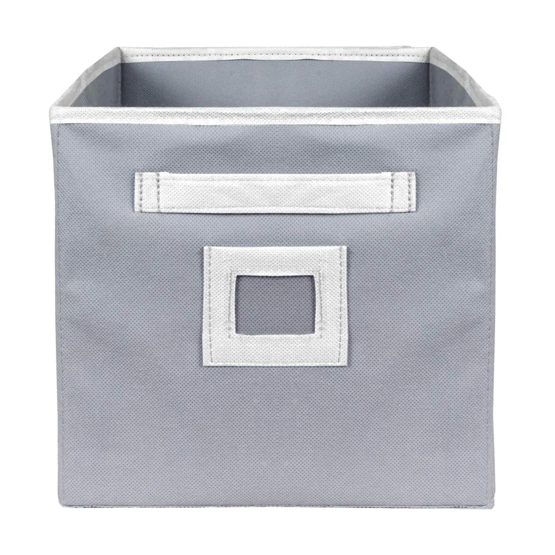 Kuber Industries Non Woven 4 Pieces Large Foldable Storage Organiser Cubes/Boxes (Grey) - CTKTC35811